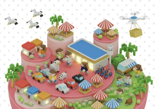 賑わ スーパーマーケット ドラッグストア イメージ画像